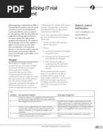Operationalizing IT Risk Management: Robert S. Coles & Rolf Moulton