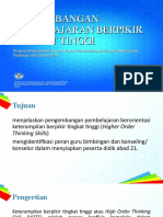 Pengembangan Pembelajaran Berorientasi HOTS Untuk Guru BK