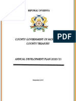 Mombasa County ADP 2020 - 2021