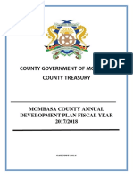 Mombasa County ADP 2017 - 2018