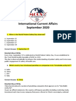 International Current Affairs September 2020 in PDF