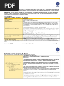 Unit IG2: Risk Assessment: Declaration: by Submitting This Assessment (Parts 1