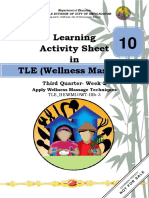 Learning Activity Sheet in TLE (Wellness Massage) : Third Quarter-Week 2