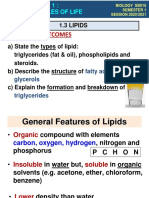 Learning Outcomes: 1.3 Lipids