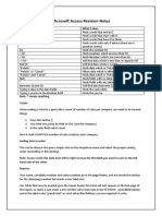 Access Revision Notes Database Search Functions