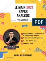 JEE Main Paper Analysis March-YT - 2021