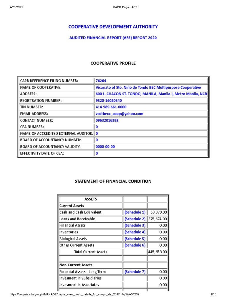 CAPR Page - AFS | PDF | Revenue | Inventory