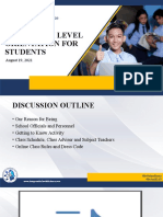 Classroom Level Orientation - Students
