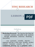 Marketing Research Lesson