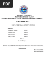 Hawassa University Institute of Technology Department of Electrical and Computer Engineering Semester Project