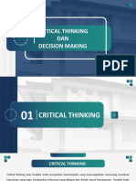 Critical Thinking Dan Decision Making