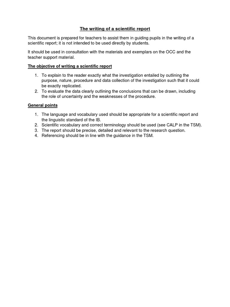 Guide to Writing a Scientific Report | PDF | Seed | Scientific Method
