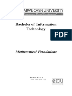 Bachelor of Information Technology: Mathematical Foundations