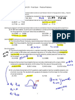 Math 210 Practice Problems Confidence Intervals, Distributions & Hypothesis Tests