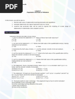 Module 1 - Logics and Proofs: Lesson Learning Outcomes