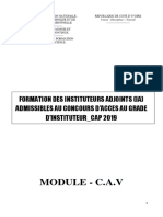 Formation IA 2021 - Module CAV