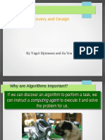 Representing Algorithms Algorithmic Problem Solving: Algorithm Discovery and Design