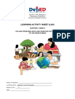 Learning Activity Sheet (Las) : Quarter 3, Week 8 Solving Problems Involving Sampling Distribution of The Sample Mean