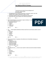 Chapter 5-Ethical Decision Making and Ethical Leadership: Multiple Choice