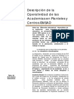  Operatividad de las academias.