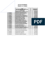 List of Students Grade 12-Humss: LRN Name (Last Name, First Name, Name Extension, Middle Name) Birth Date (Mm/dd/yyyy)