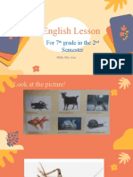 English Lesson: For 7 Grade in The 2 Semester