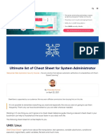 Ultimate List of Cheat Sheet For System Administrator