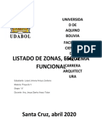 Listado de Zona o Areas