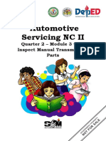 Automotive Servicing NC II: Quarter 2 - Module 3 To 5: Inspect Manual Transmission Parts