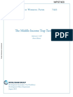 The Middle-Income Trap Turns Ten: Policy Research Working Paper 7403