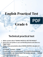 English Practical Test Grade 6