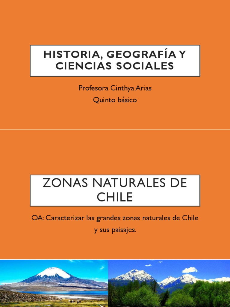 Zonas Naturales de Chile para Quinto Básico | PDF