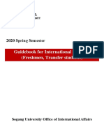 Guidebook For International Students (2020 Spring Semester Freshmen) 2