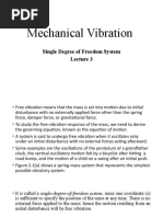 Mechanical Vibration: Single Degree of Freedom System