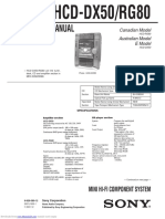 Service Manual: HCD-DX50/RG80