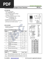 Isc TIP122: Silicon NPN Darlington Power Transistor