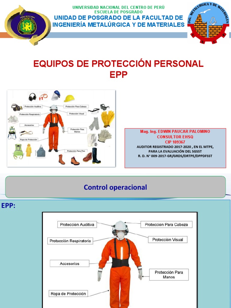 Equipos De Protección Personal Epp Unidad De Posgrado De La Facultad