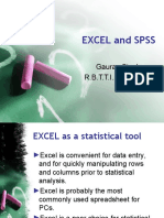 Role of Excel and Spss