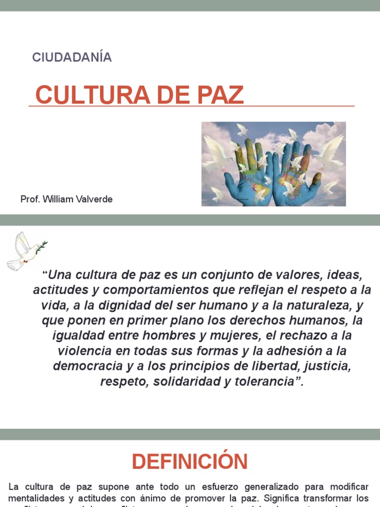 Cultura de Paz y Resolución de Conflictos | PDF | Paz | Derechos humanos