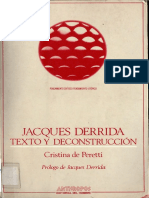 Cristina de Peretti Jacques Derrida Texto y Deconstruccion