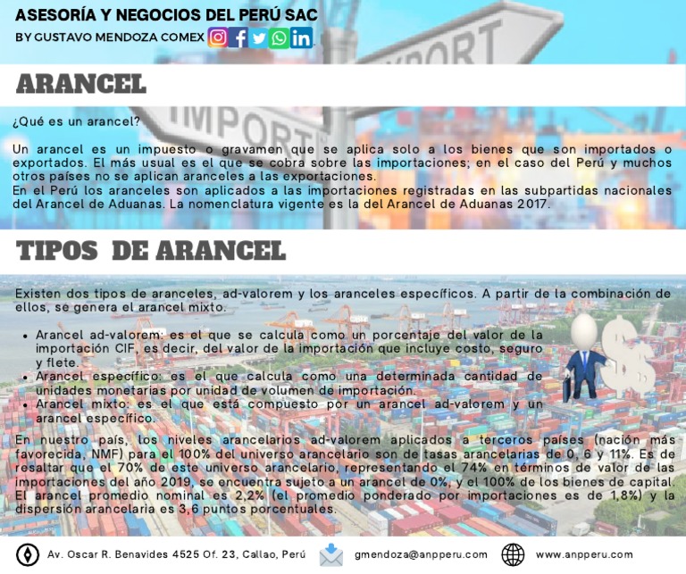 Tipos de Aranceles en Perú: Definición y Ejemplos | PDF | Negocios ...