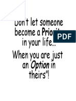 Priority or Option