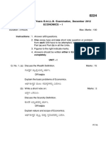 0224 II Semester Five Years B.A.LL.B. Examination, December 2012 Economics I