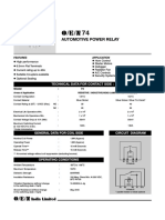 Automotive Power Relay: Technical Data For Contact Side