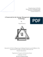 A Framework for the Strategic Management of Information Technology