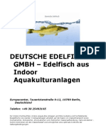 DEUTSCHE EDELFISCH GMBH - Edelfisch Aus Indoor Aquakulturanlagen