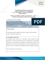 Guia de Actividades y Rúbrica de Evaluación - Unidad 1 - Tarea 1 - Métodos para Probar La Validez de Argumentos