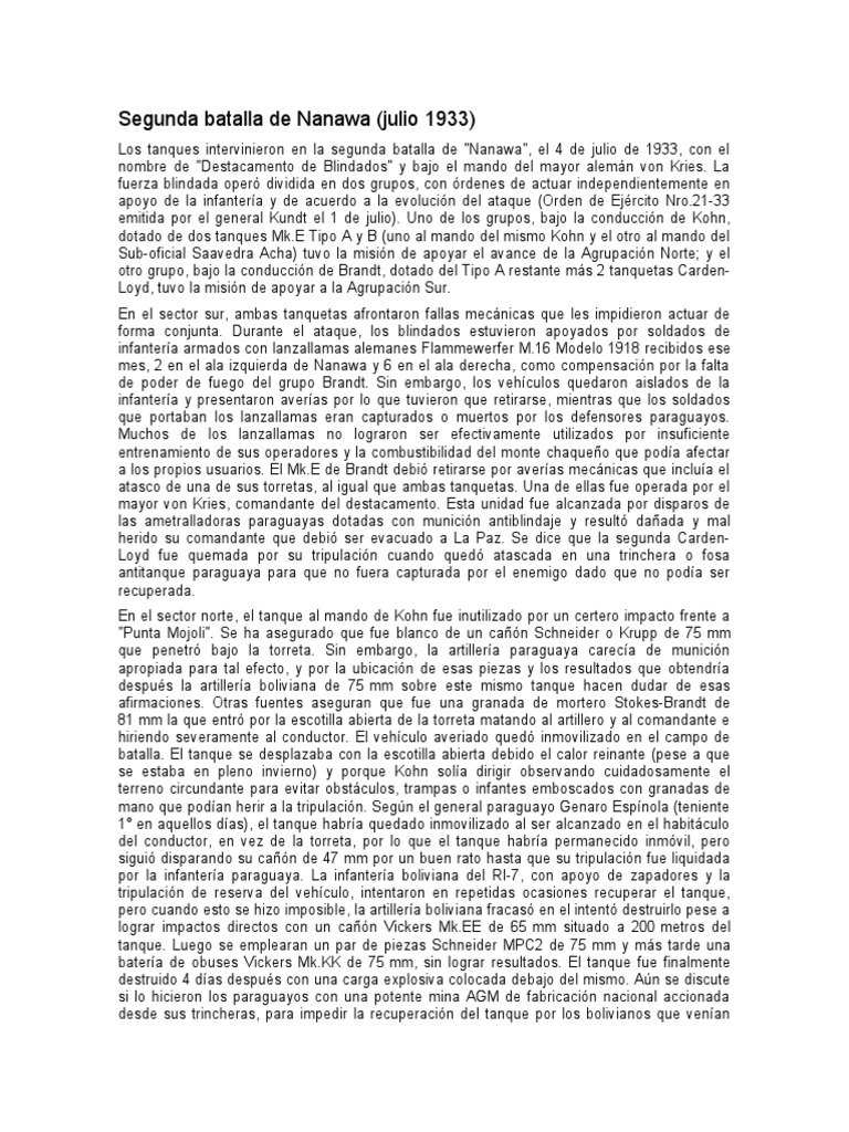 Segunda Batalla de Nanawa | PDF | Tanques | Guerra