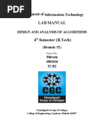 Lab Manual DAA (Shivam 1802636)