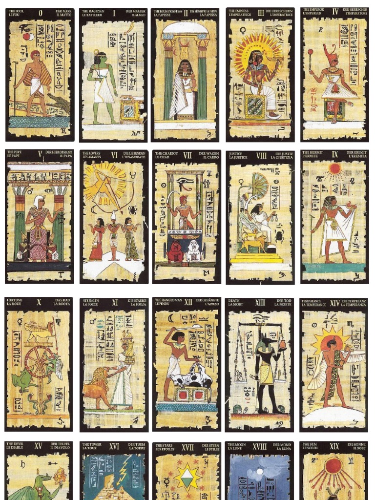 Las Cartas Del Tarot Egipcio - para Imprimir | PDF